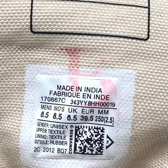 Converse Chuck 70 All Star High Multicolor Women's Canvas Size Sneakers 170667C - Picture 11 of 12